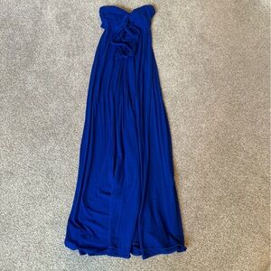 Victoria Secret Bra Top Maxi Royal Blue Strapless Dress
